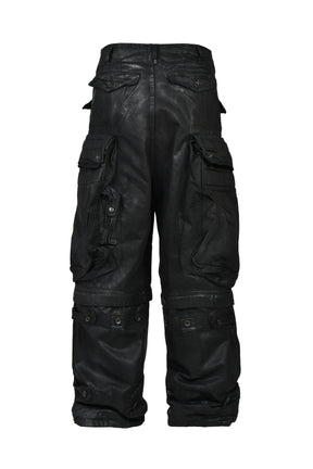 12oz DENIM GASMASK WIDE TROUSER (20TH EXCLUSIVE) / BLK
