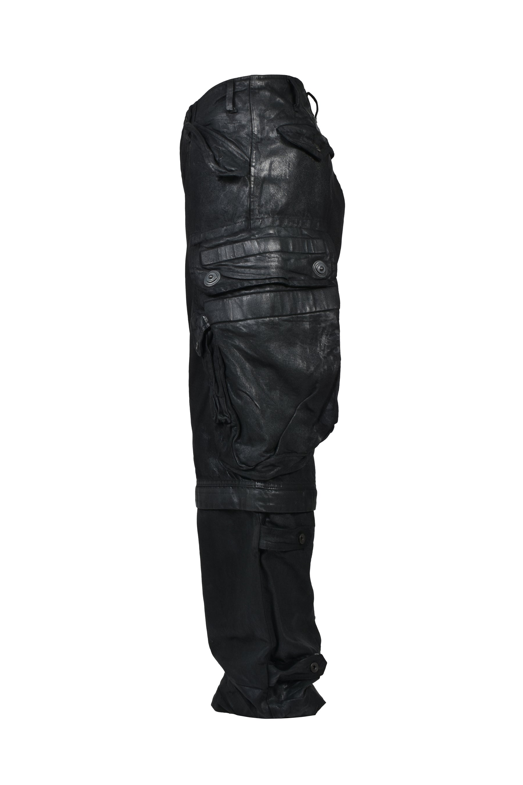 12oz DENIM GASMASK WIDE TROUSER (20TH EXCLUSIVE) / BLK