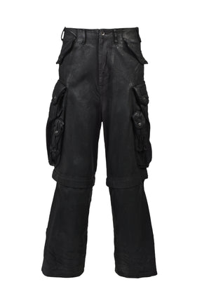 12oz DENIM GASMASK WIDE TROUSER (20TH EXCLUSIVE) / BLK