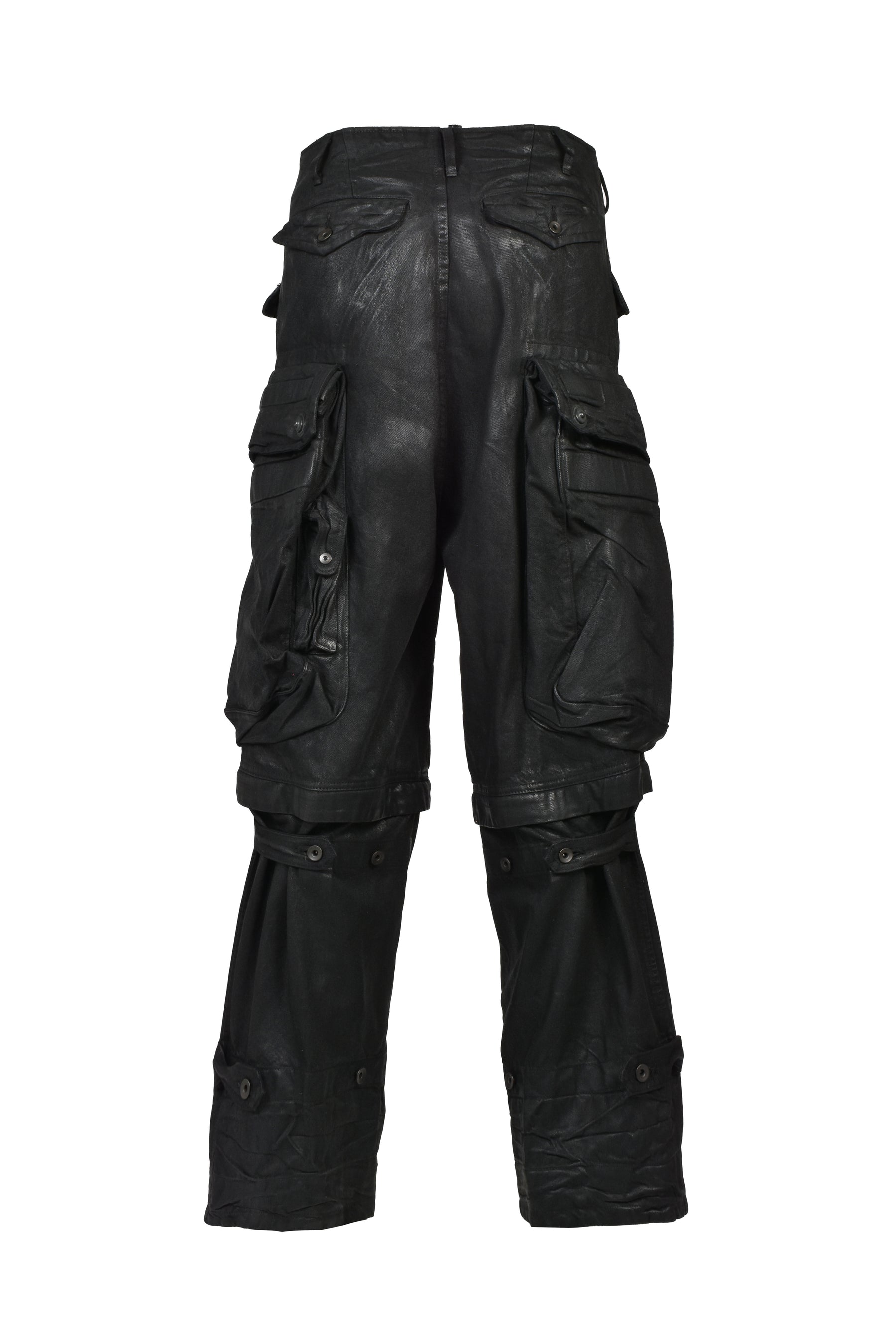 12oz DENIM GASMASK WIDE TROUSER (20TH EXCLUSIVE) / BLK