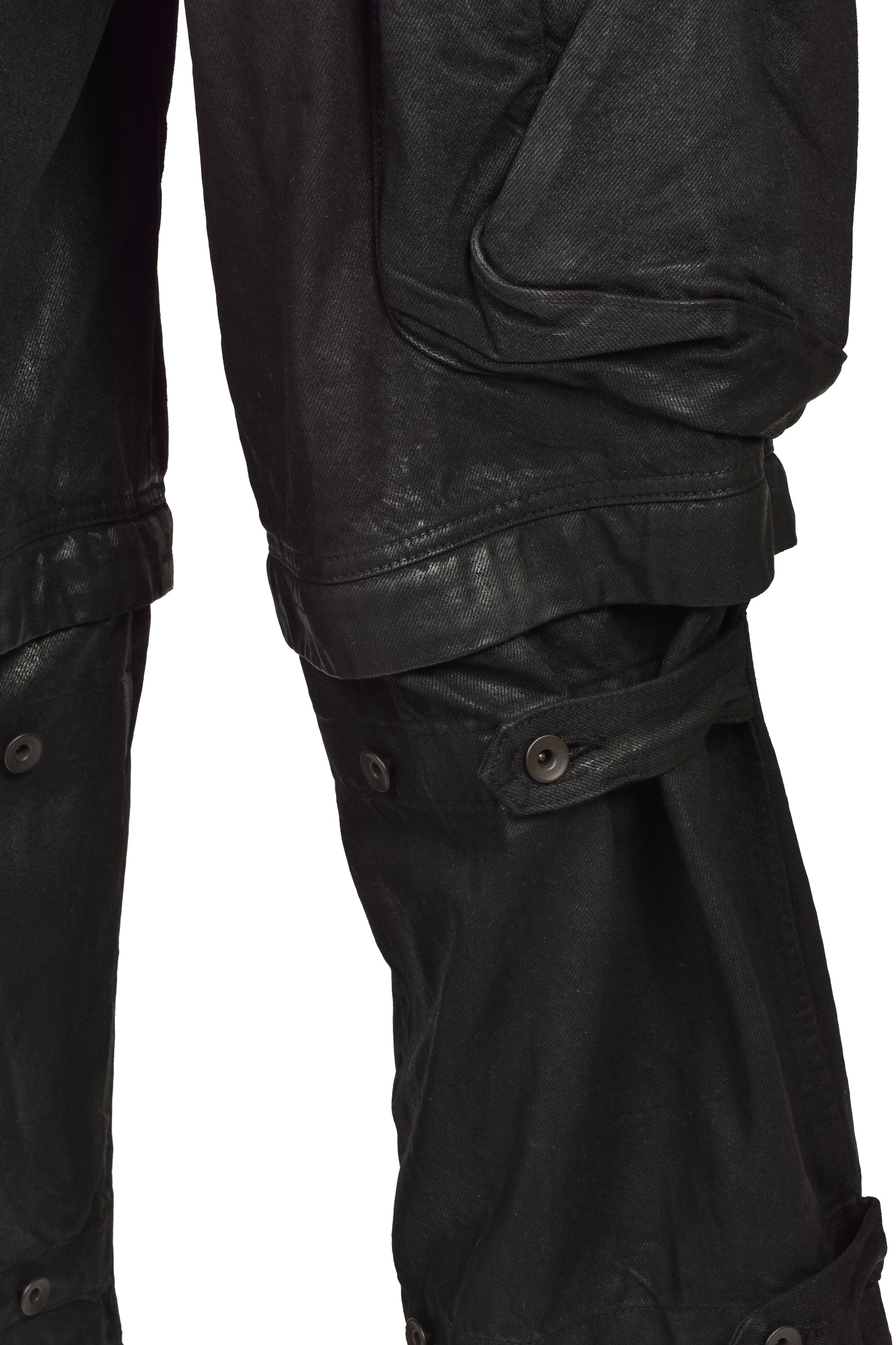 12oz DENIM GASMASK WIDE TROUSER (20TH EXCLUSIVE) / BLK