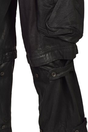 12oz DENIM GASMASK WIDE TROUSER (20TH EXCLUSIVE) / BLK