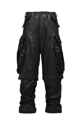 12oz DENIM GASMASK WIDE TROUSER (20TH EXCLUSIVE) / BLK