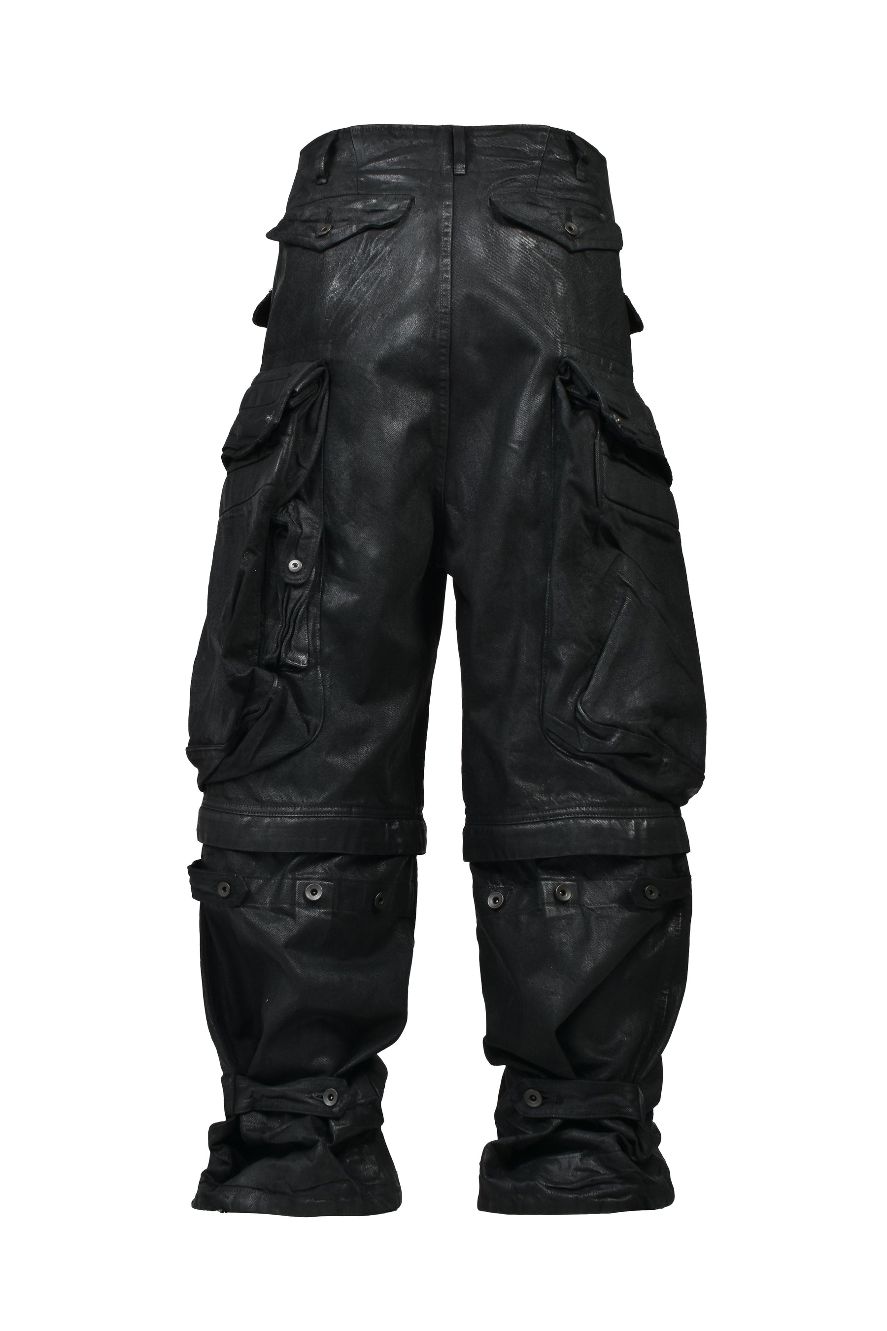 12oz DENIM GASMASK WIDE TROUSER (20TH EXCLUSIVE) / BLK