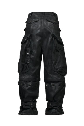 12oz DENIM GASMASK WIDE TROUSER (20TH EXCLUSIVE) / BLK