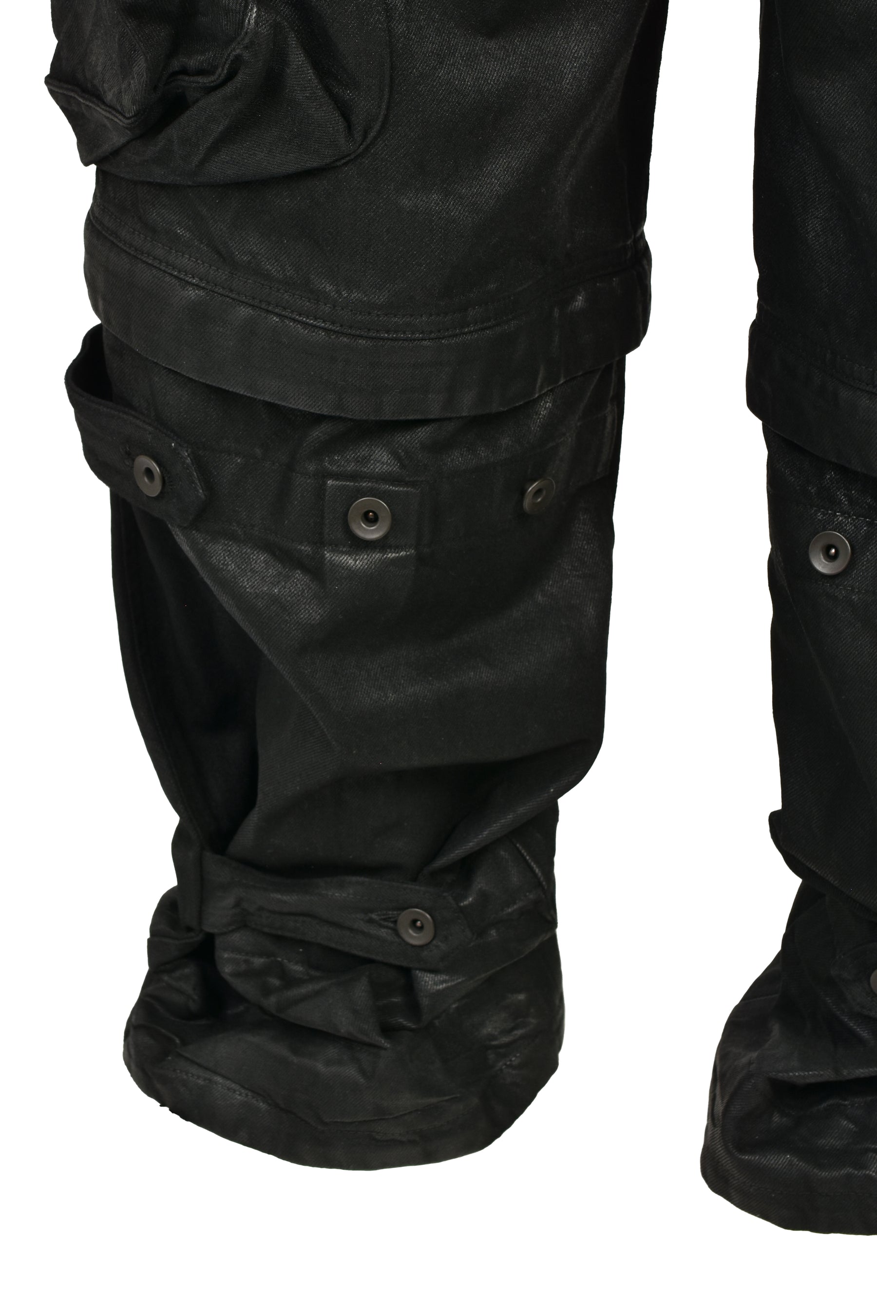 12oz DENIM GASMASK WIDE TROUSER (20TH EXCLUSIVE) / BLK