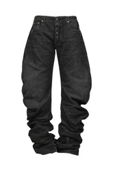 JEAN WITH OVERSIZED FIT / BLACK 