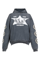 COWRIE CRYSTAL HOODIE / BLK