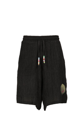 SMILE SHORTS UNISEX / WASHED BLK