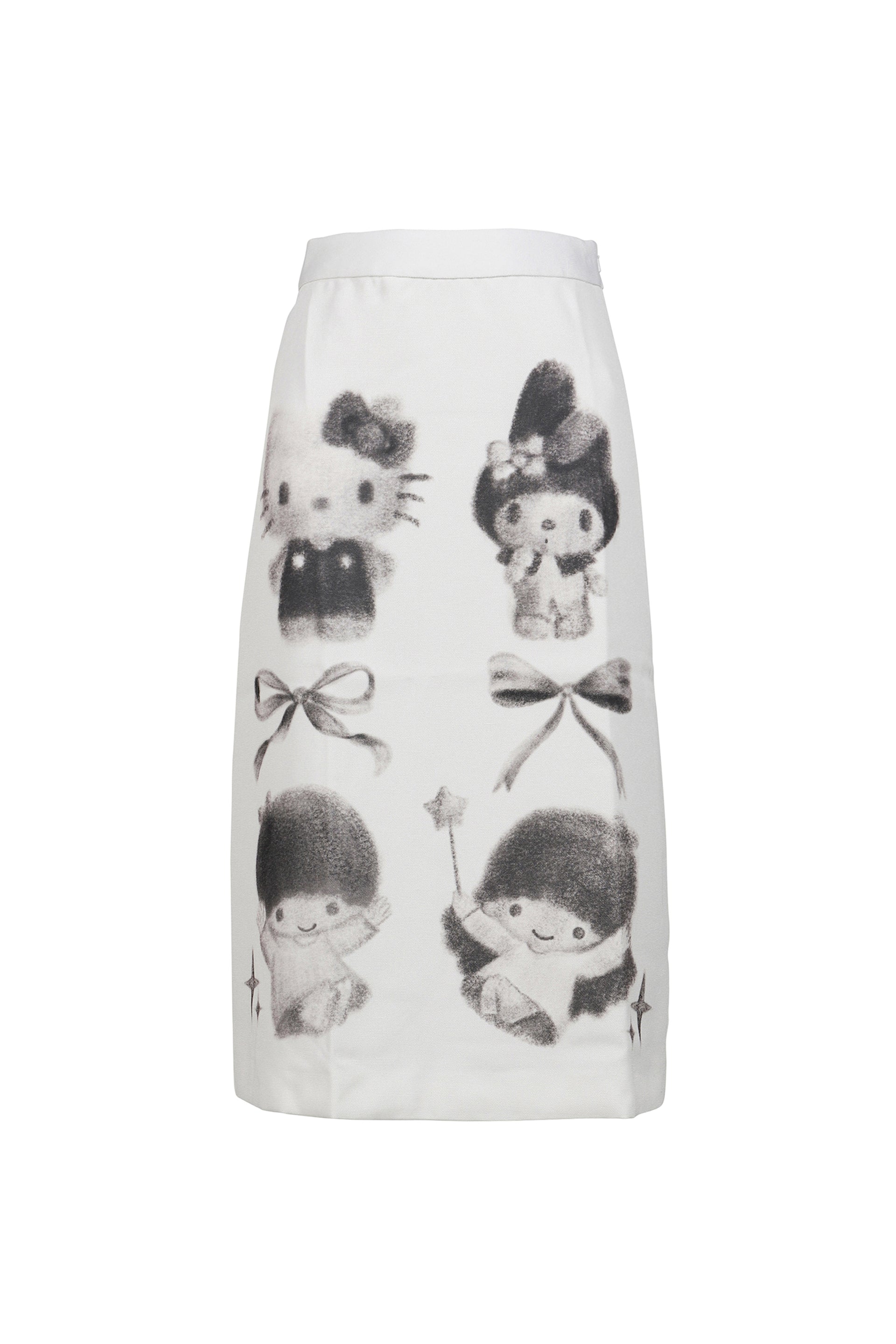 SANRIO MIDI SKIRT / WHITE