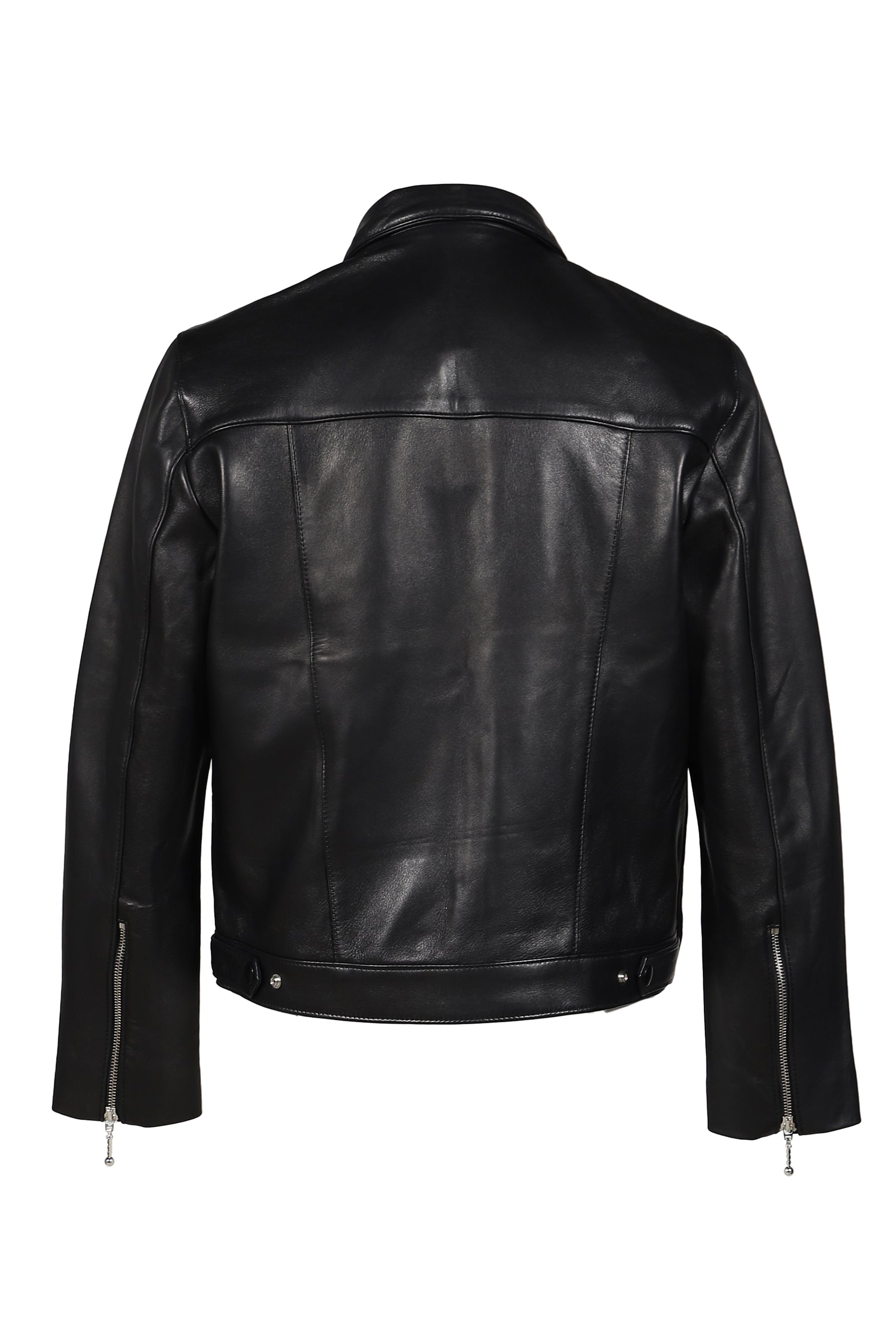 STUDDED LEATHER JACKET / BLK