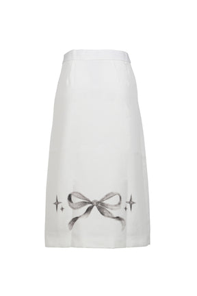 SANRIO MIDI SKIRT / WHITE