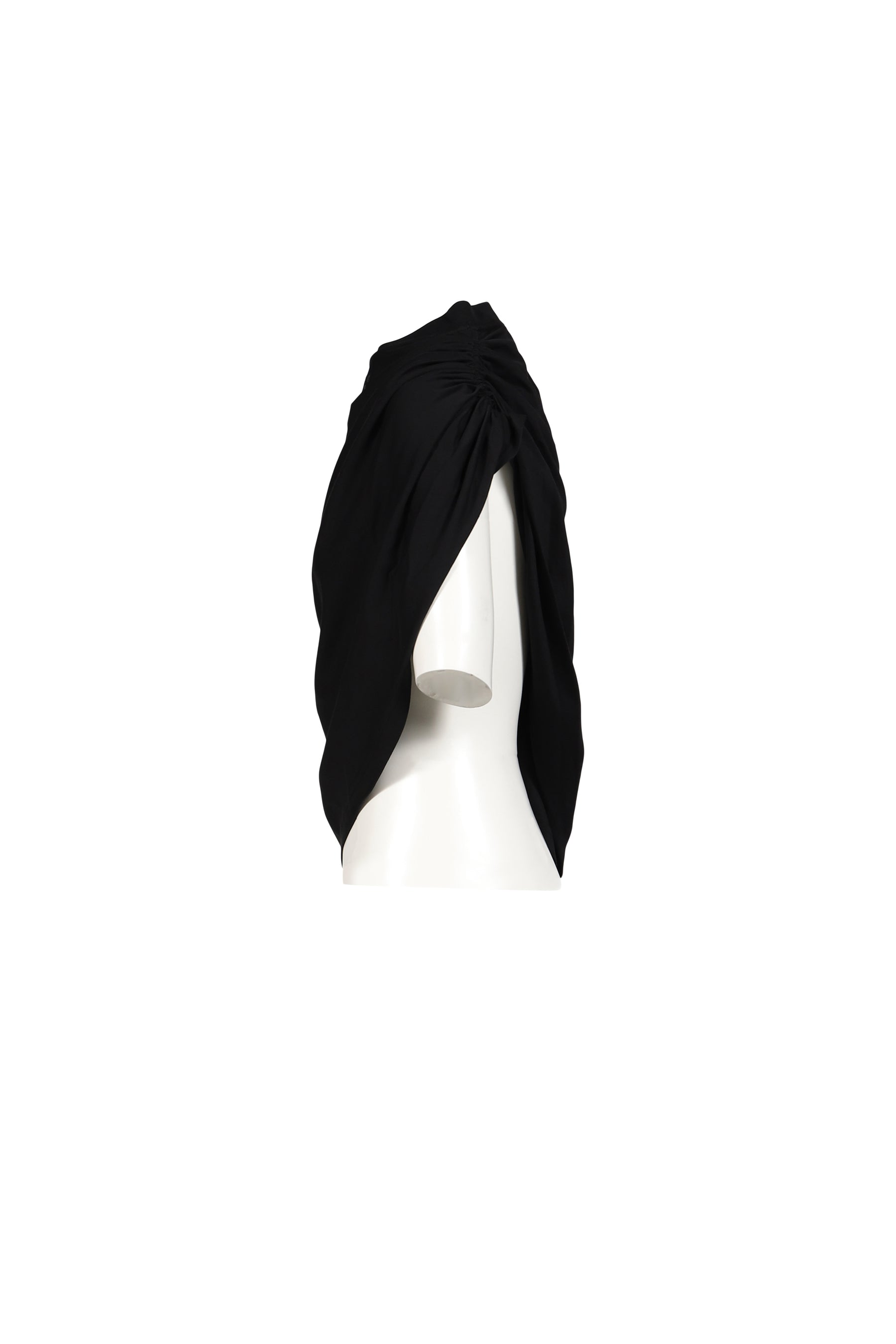ASYMMETRICAL TWIST T-SHIRT / BLK