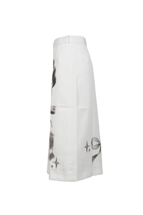 SANRIO MIDI SKIRT / WHITE