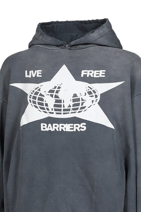COWRIE CRYSTAL HOODIE / BLK