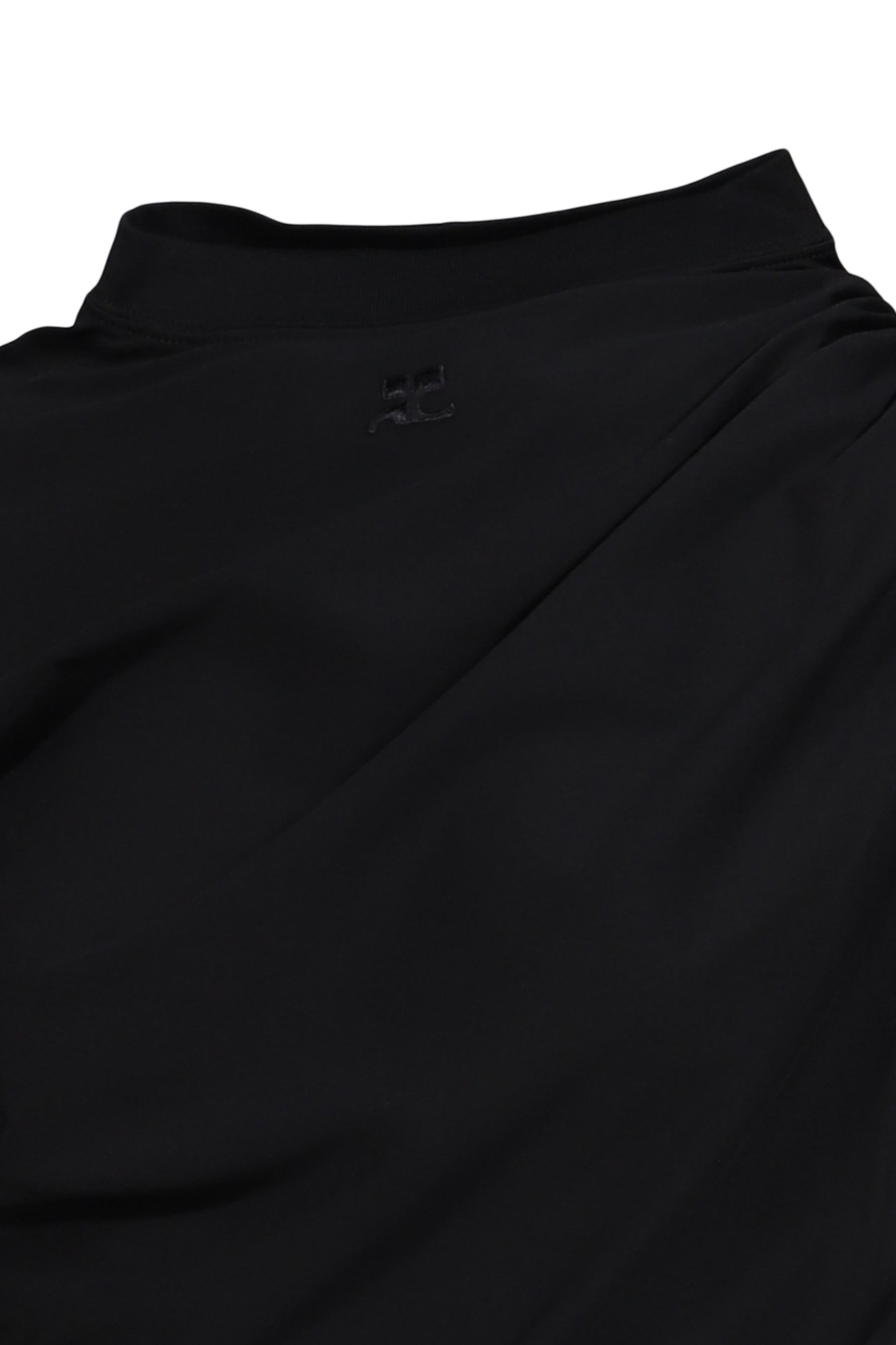 ASYMMETRICAL TWIST T-SHIRT / BLK