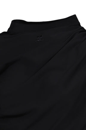 ASYMMETRICAL TWIST T-SHIRT / BLK