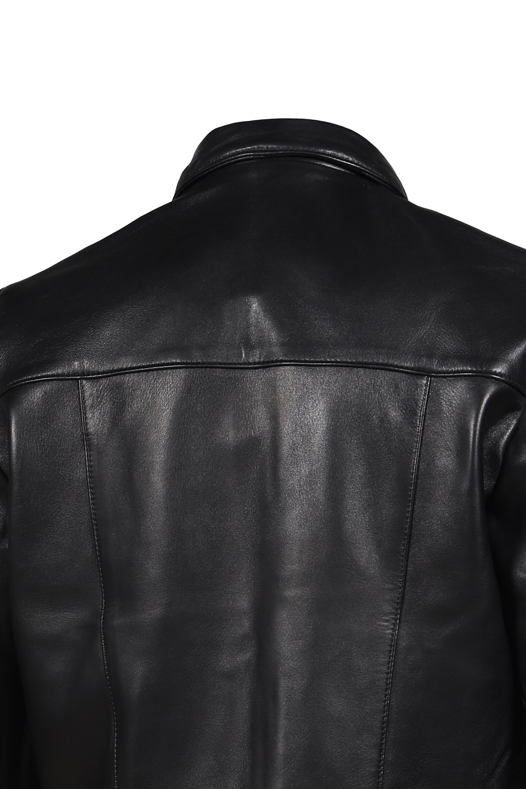 STUDDED LEATHER JACKET / BLK