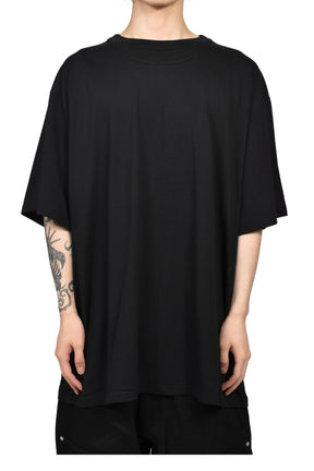 OVERSIZED DOUBLE COLLAR T-SHIRT / BLK