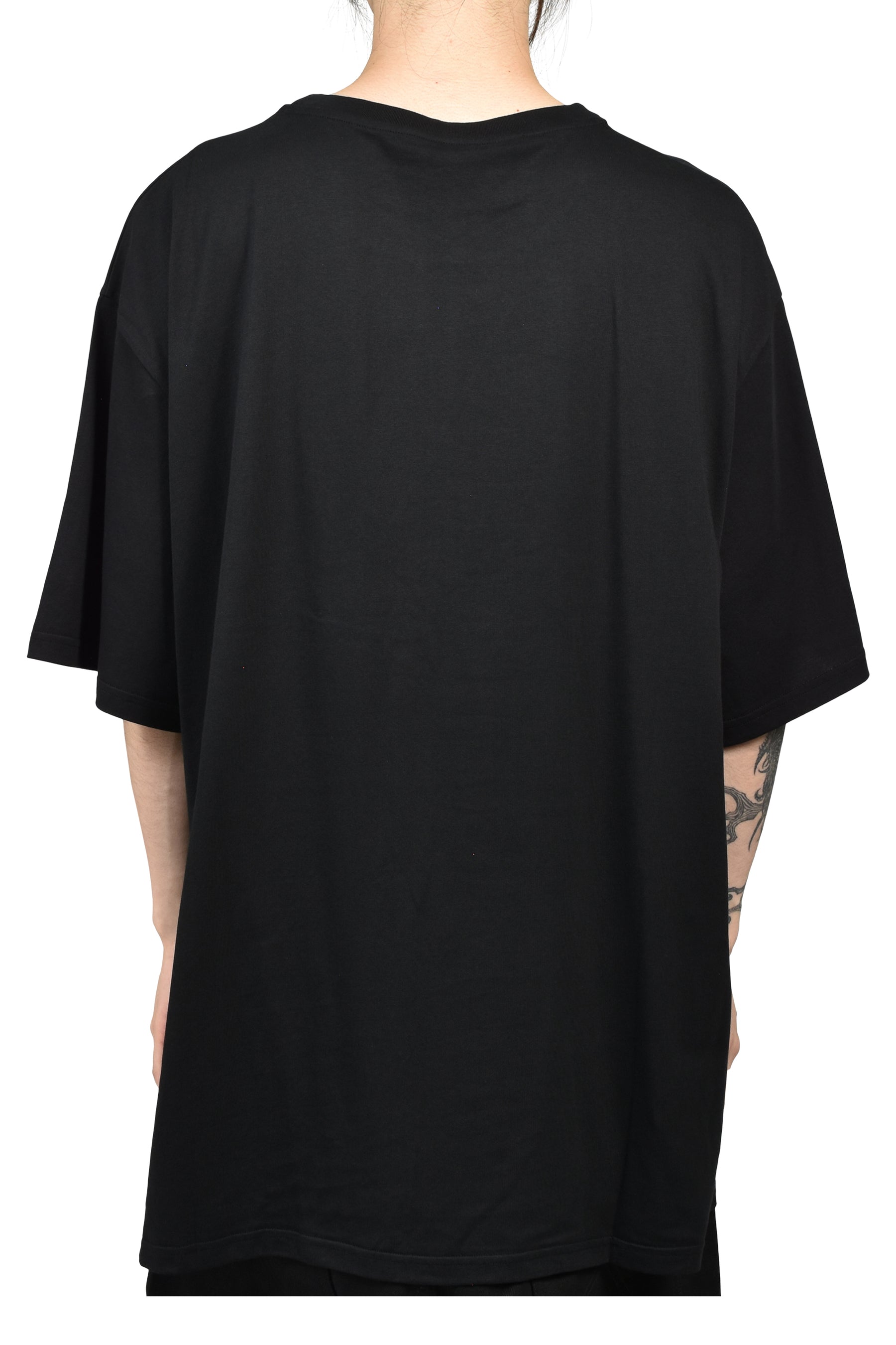 OVERSIZED DOUBLE COLLAR T-SHIRT / BLK