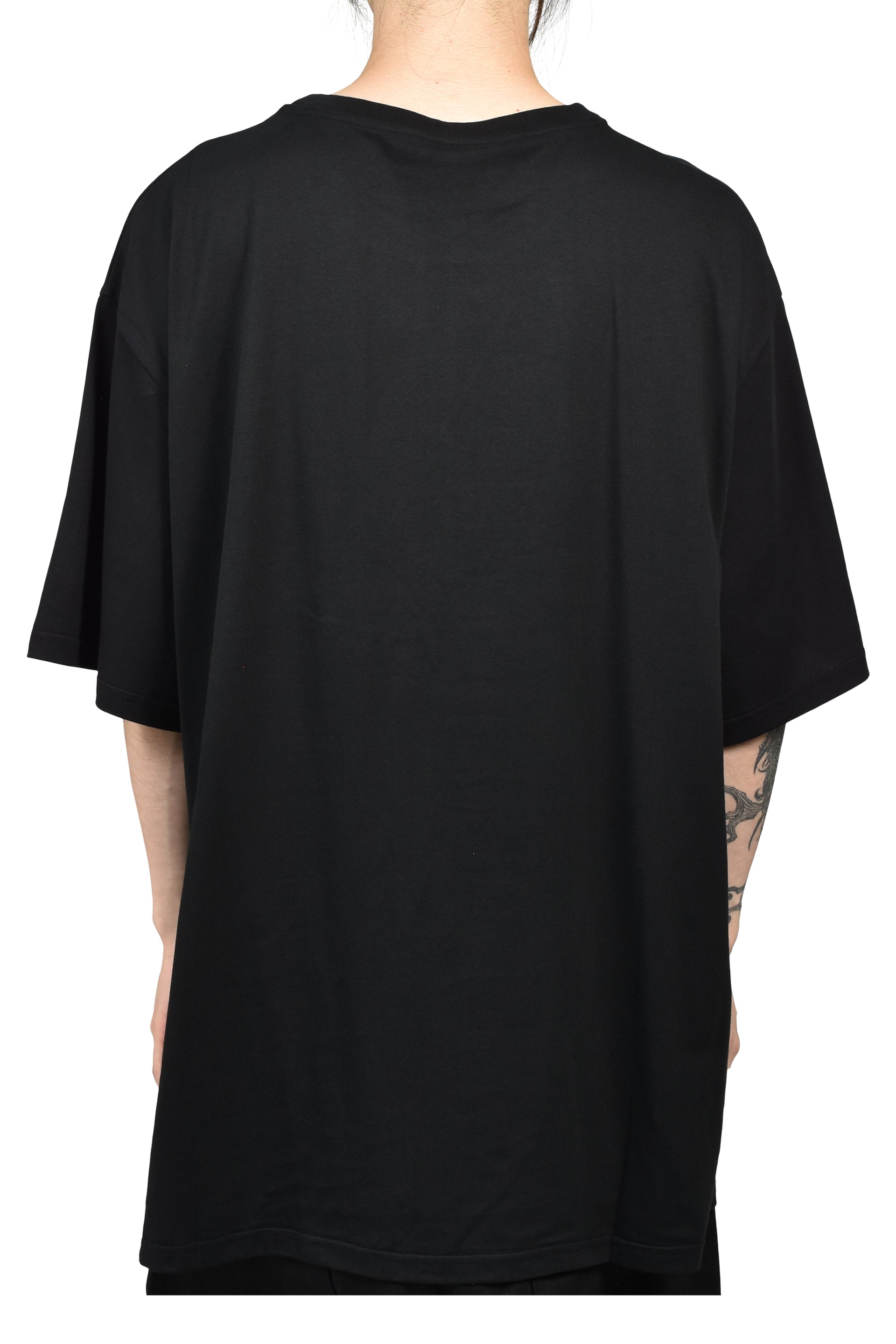 OVERSIZED DOUBLE COLLAR T-SHIRT / BLK