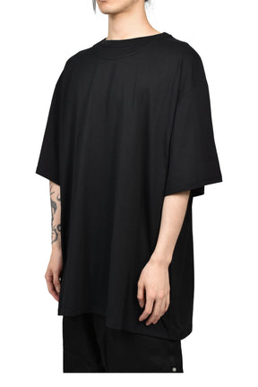 OVERSIZED DOUBLE COLLAR T-SHIRT / BLK