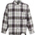OMBRE CHECK DAMAGED WIDE FLANNEL SHIRTS / PUR×BLK