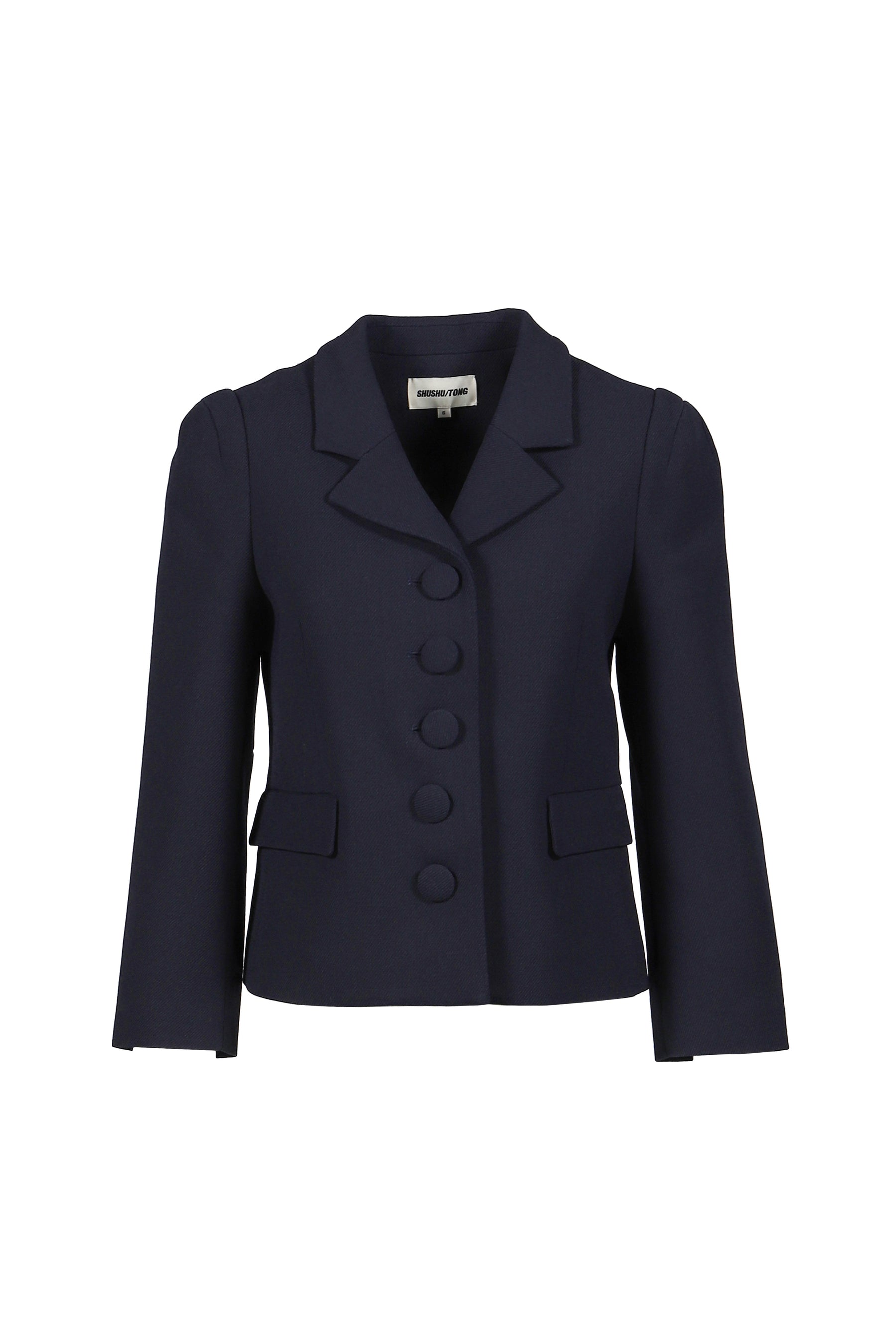 LAPEL SHORT JACKET / NVY