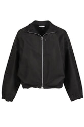 DRAPED BLOUSON MOLESKIN / BLK