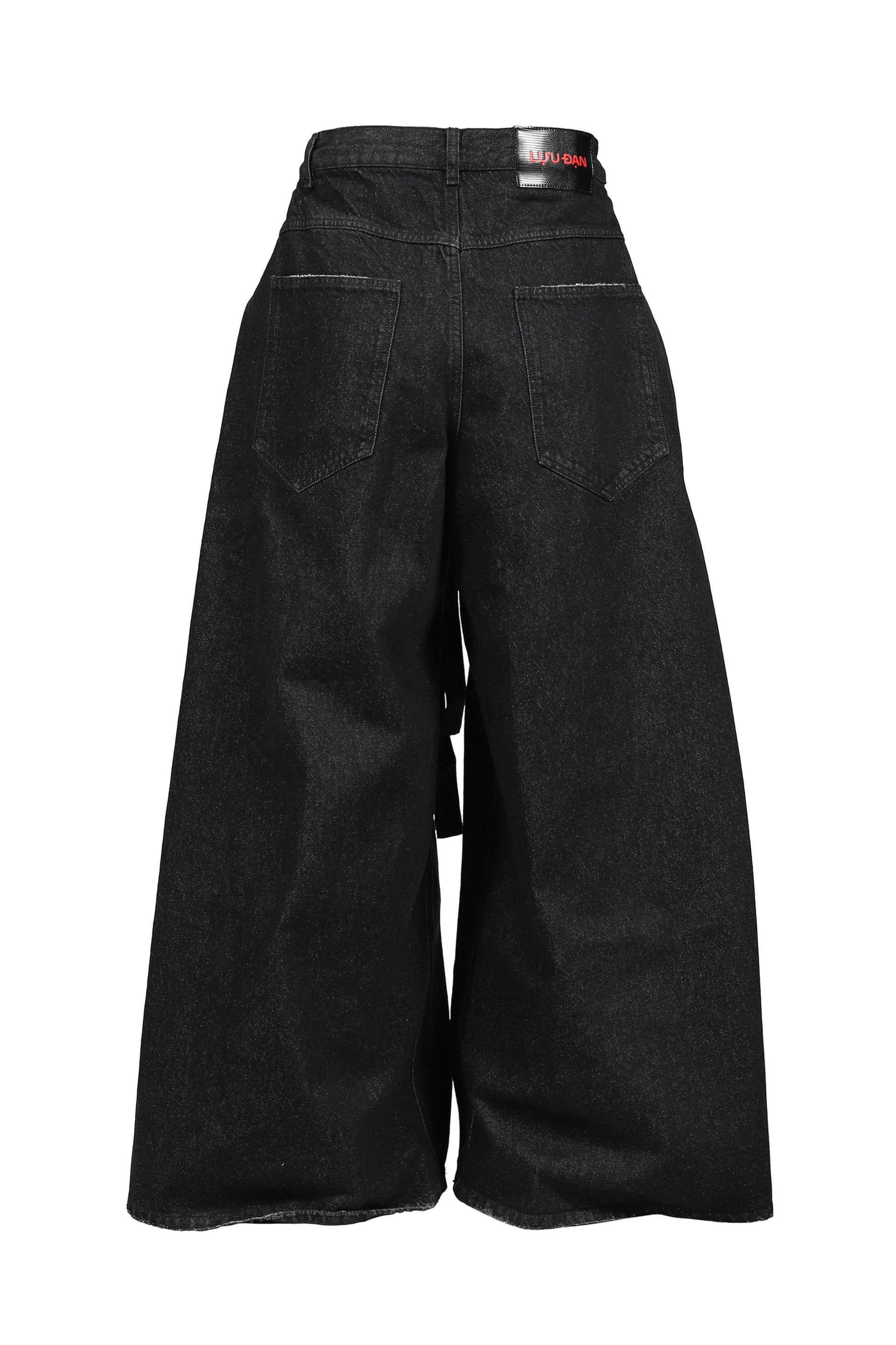 TIE MAXI PANTS / STRONG RINSED BLK
