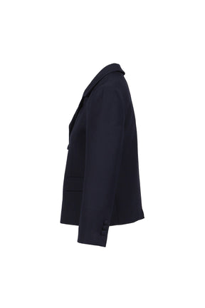 LAPEL SHORT JACKET / NVY