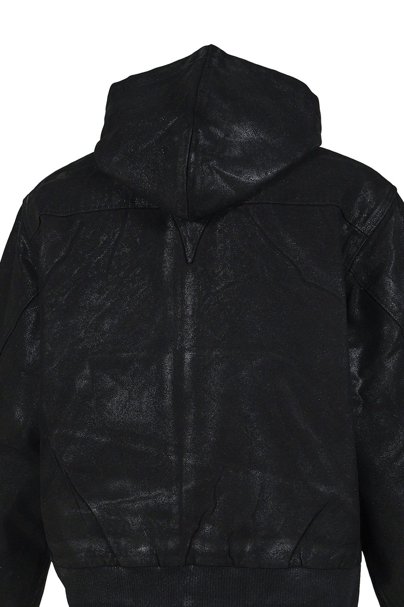 HOODED MECHANIC JACKET / WAXED BLK 