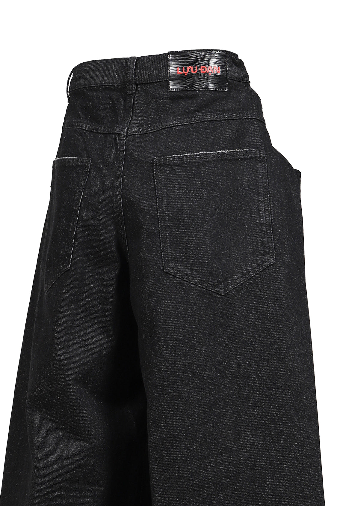 TIE MAXI PANTS / STRONG RINSED BLK