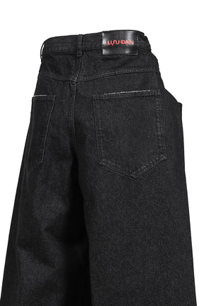 TIE MAXI PANTS / STRONG RINSED BLK