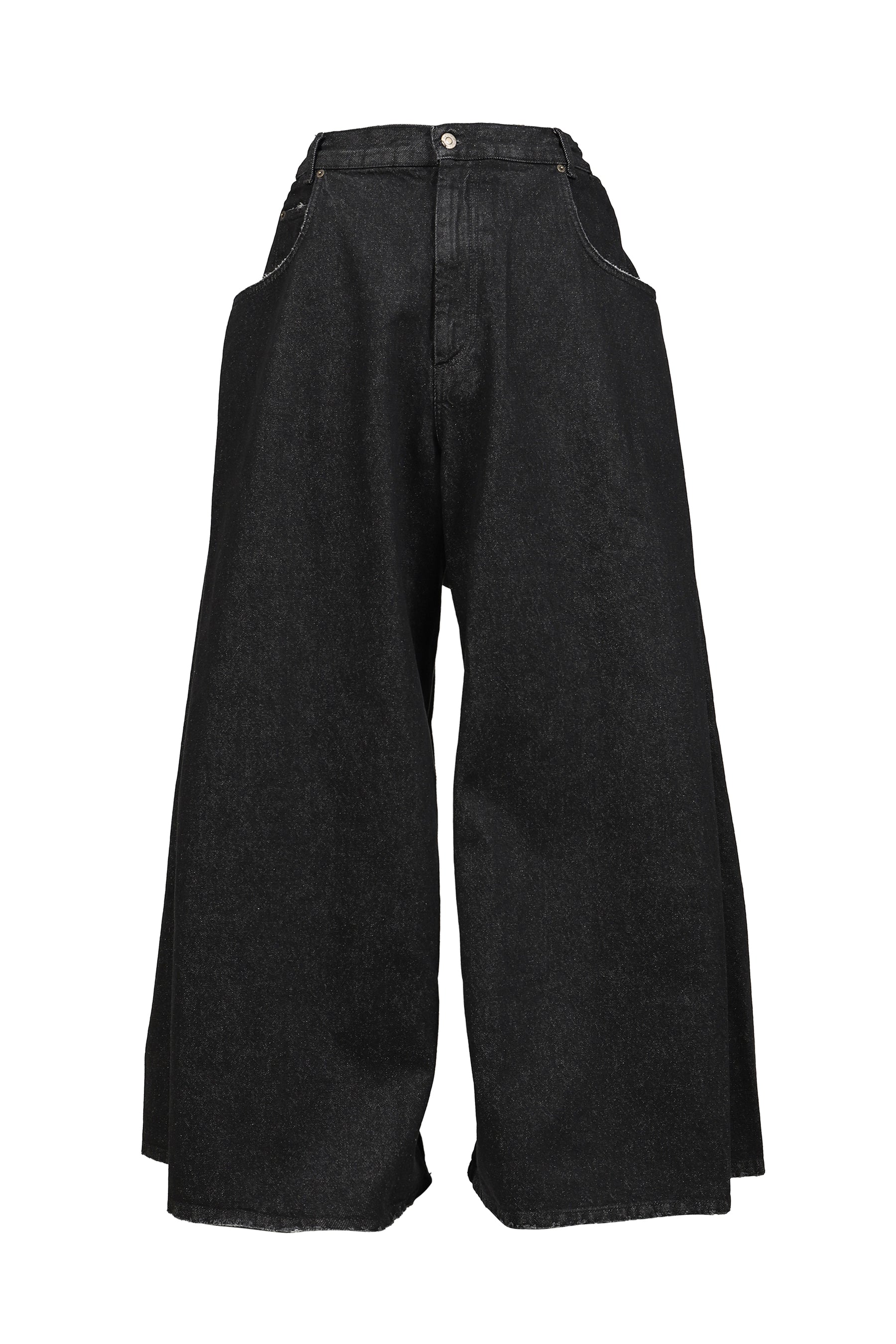 TIE MAXI PANTS / STRONG RINSED BLK