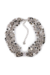 STAR POLKA DOT BOWKNOT NECKLACE / SIL