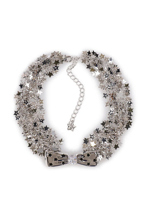 STAR POLKA DOT BOWKNOT NECKLACE / SIL