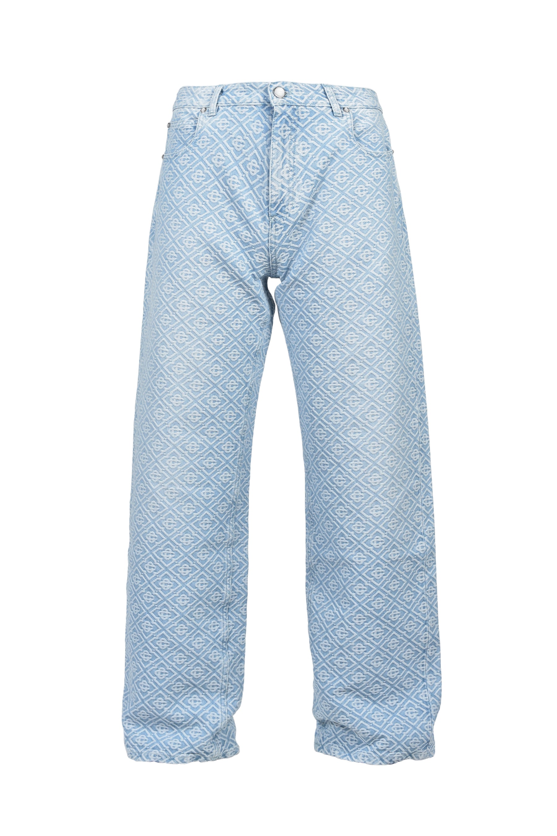 WASHED MONOGRAM JEANS / BLU