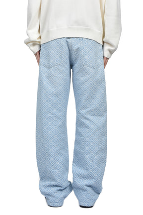 WASHED MONOGRAM JEANS / BLU