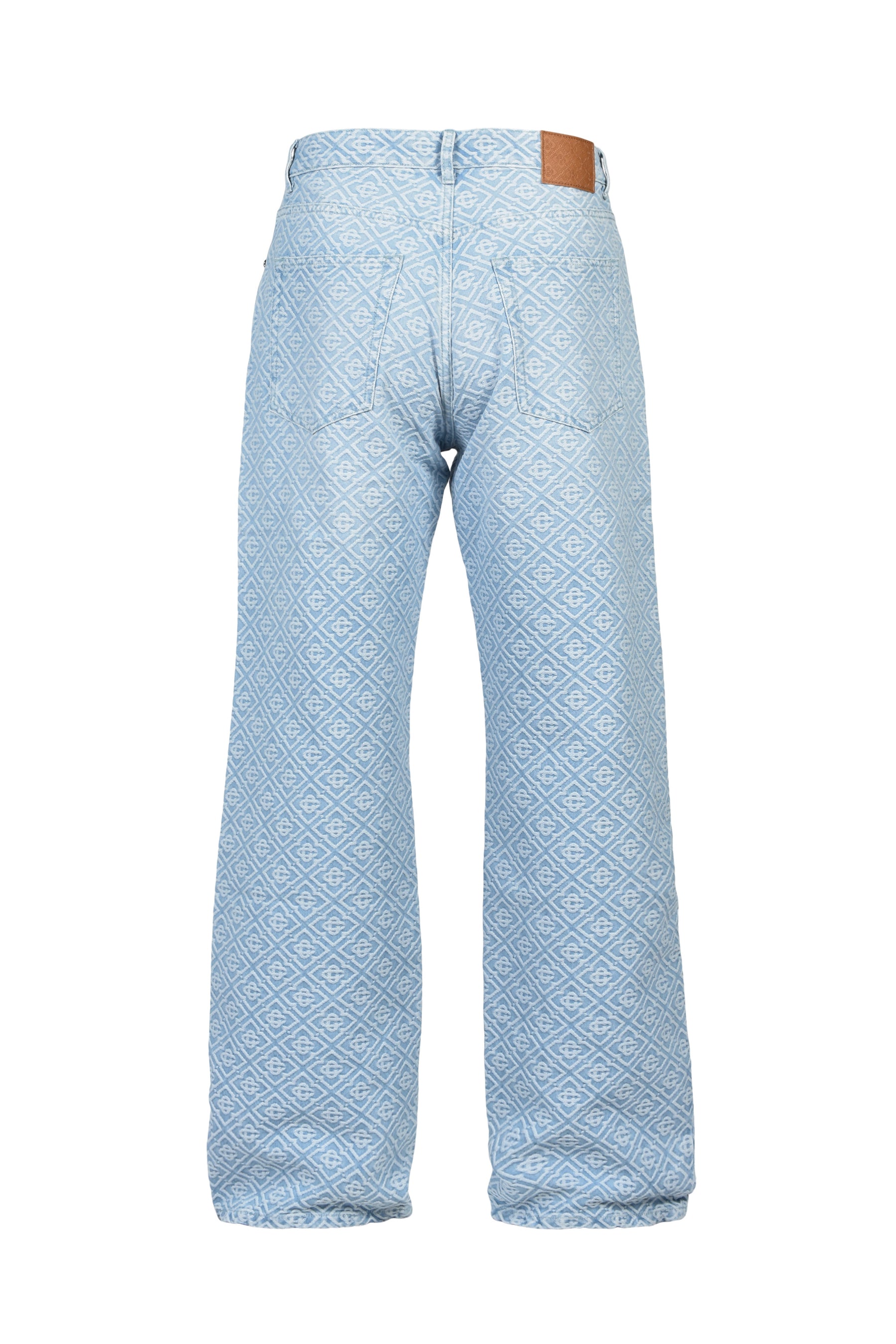 WASHED MONOGRAM JEANS / BLU