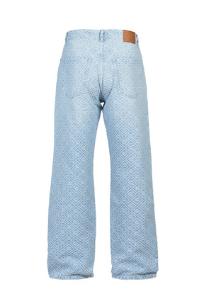 WASHED MONOGRAM JEANS / BLU
