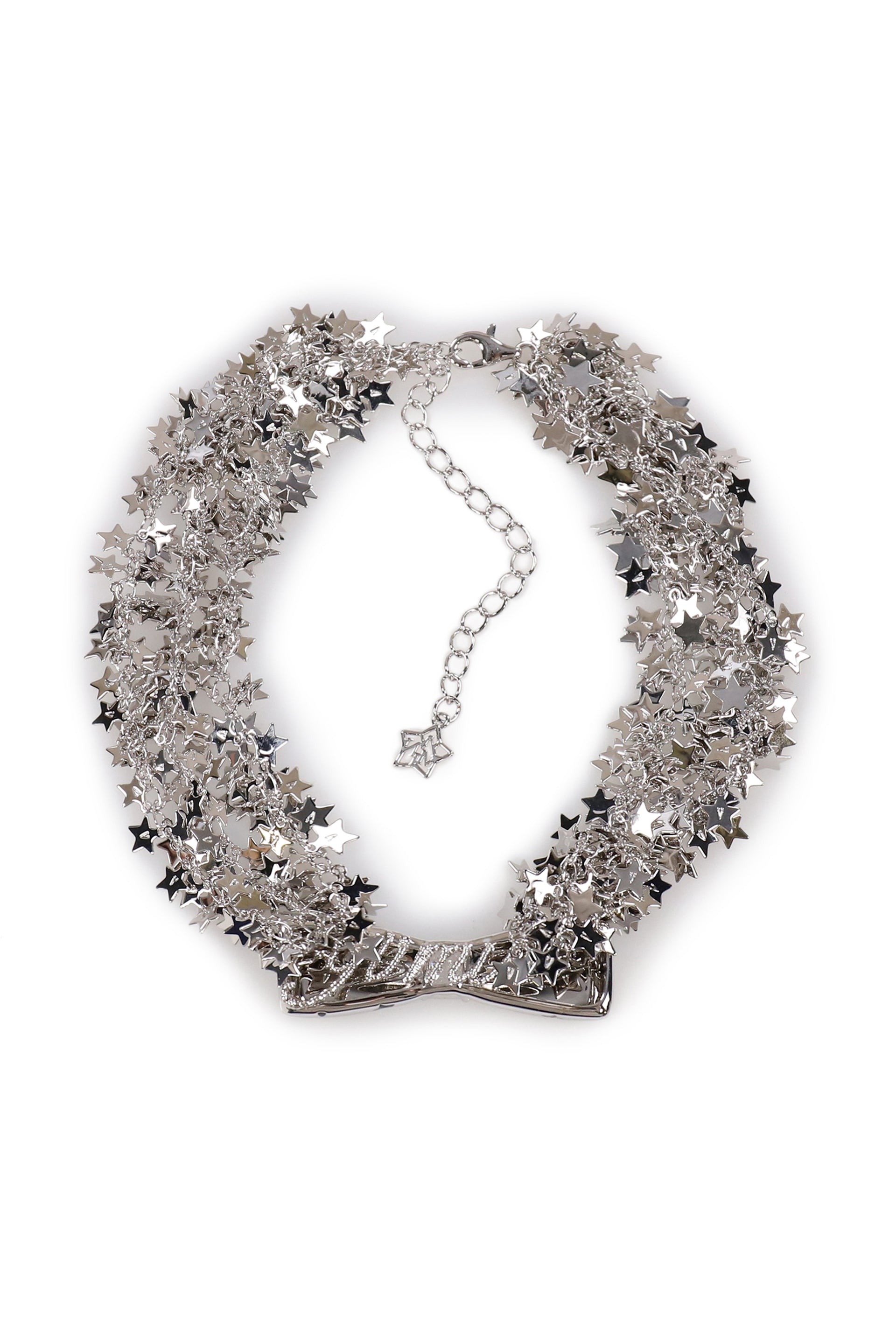 STAR POLKA DOT BOWKNOT NECKLACE / SIL