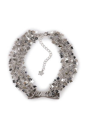 STAR POLKA DOT BOWKNOT NECKLACE / SIL