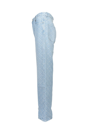 WASHED MONOGRAM JEANS / BLU