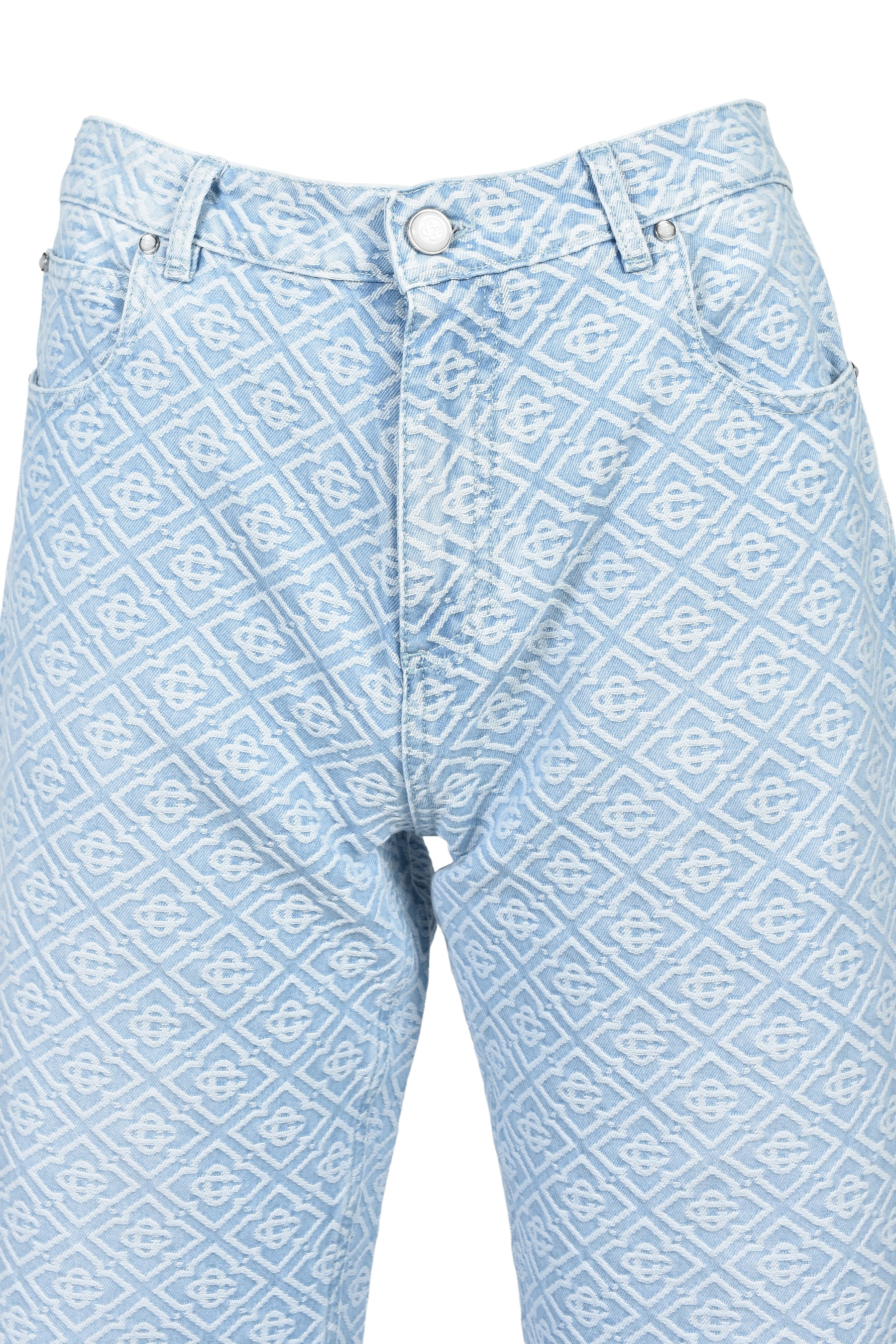 WASHED MONOGRAM JEANS / BLU