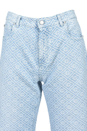 WASHED MONOGRAM JEANS / BLU