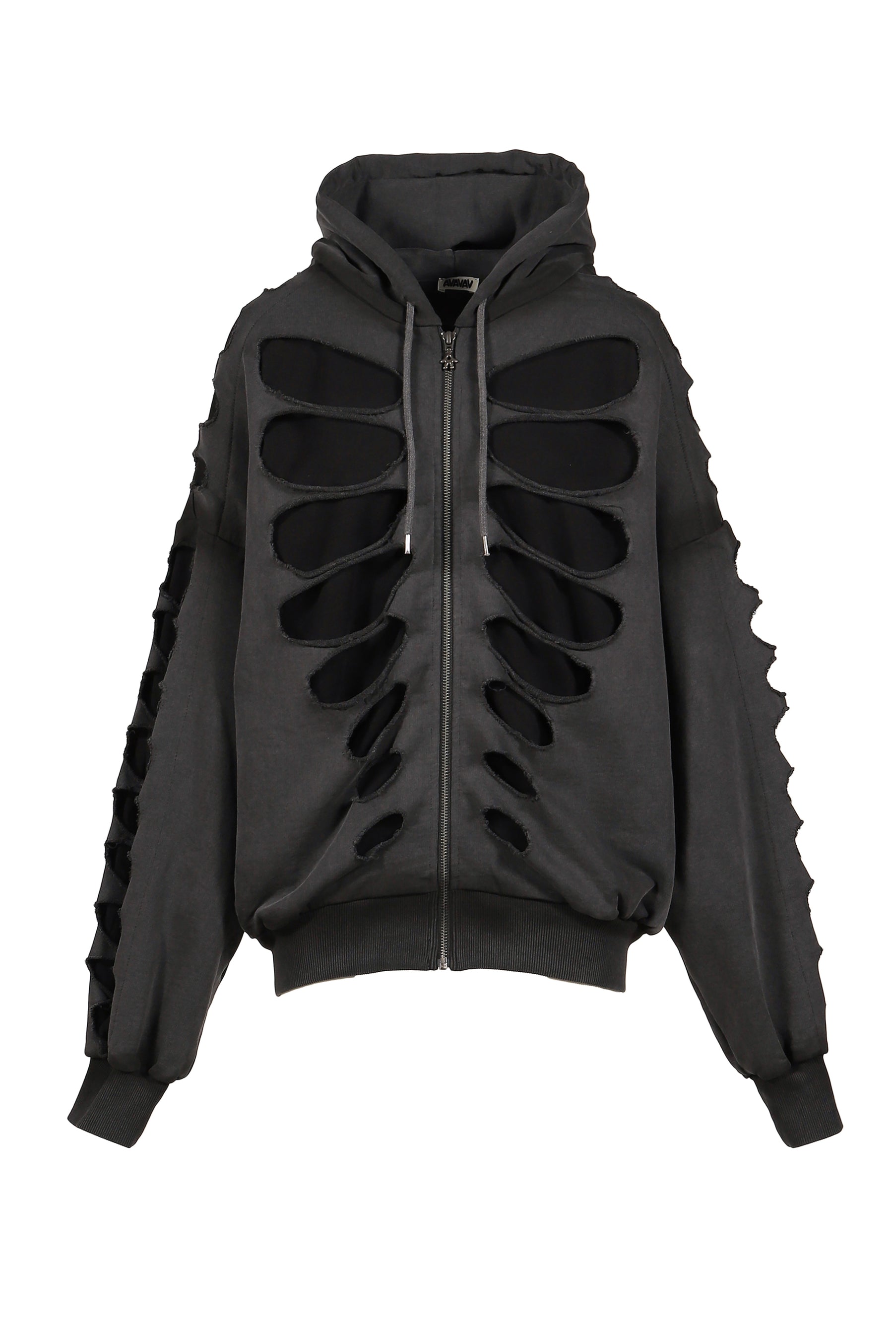 OS SHOULDERLESS HOODIE CUT-OUT BLACK / BLK 