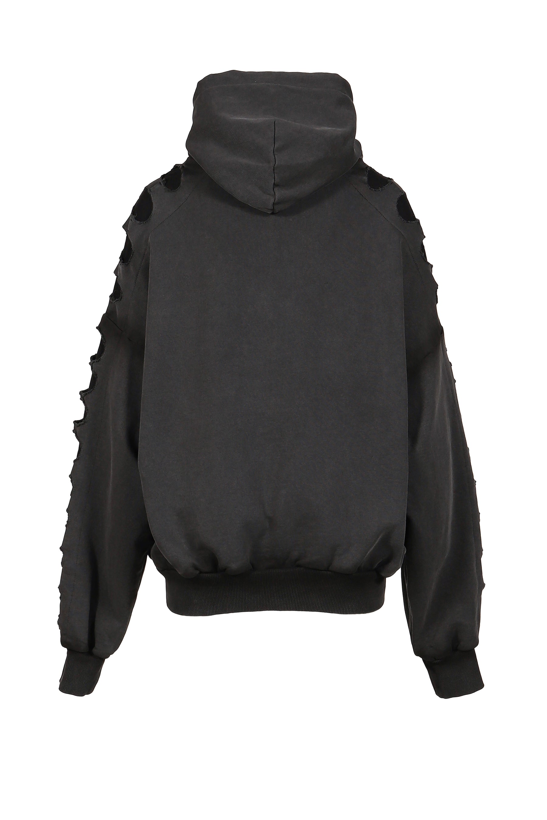 OS SHOULDERLESS HOODIE CUT-OUT BLACK / BLK 