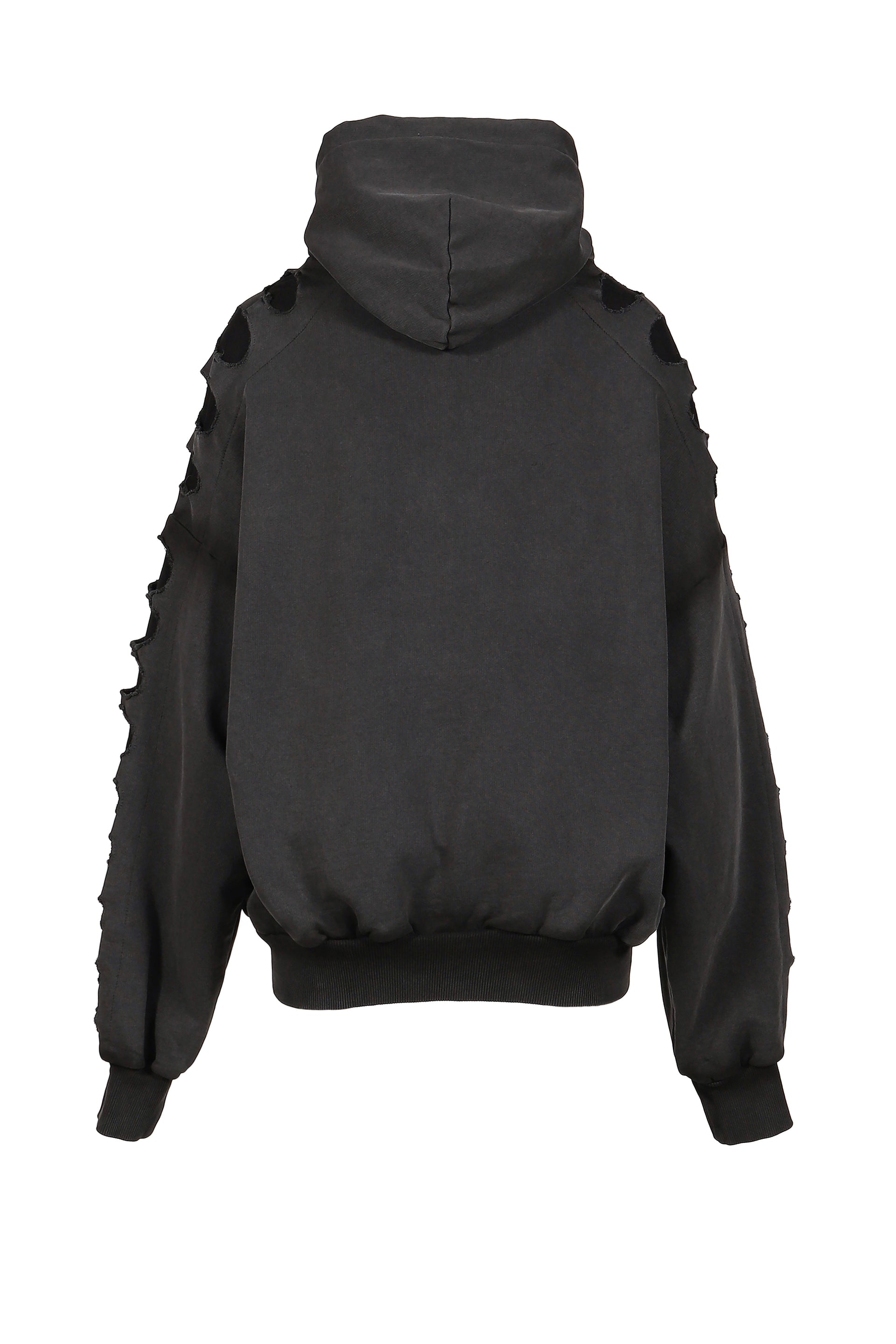 OS SHOULDERLESS HOODIE CUT-OUT BLACK / BLK