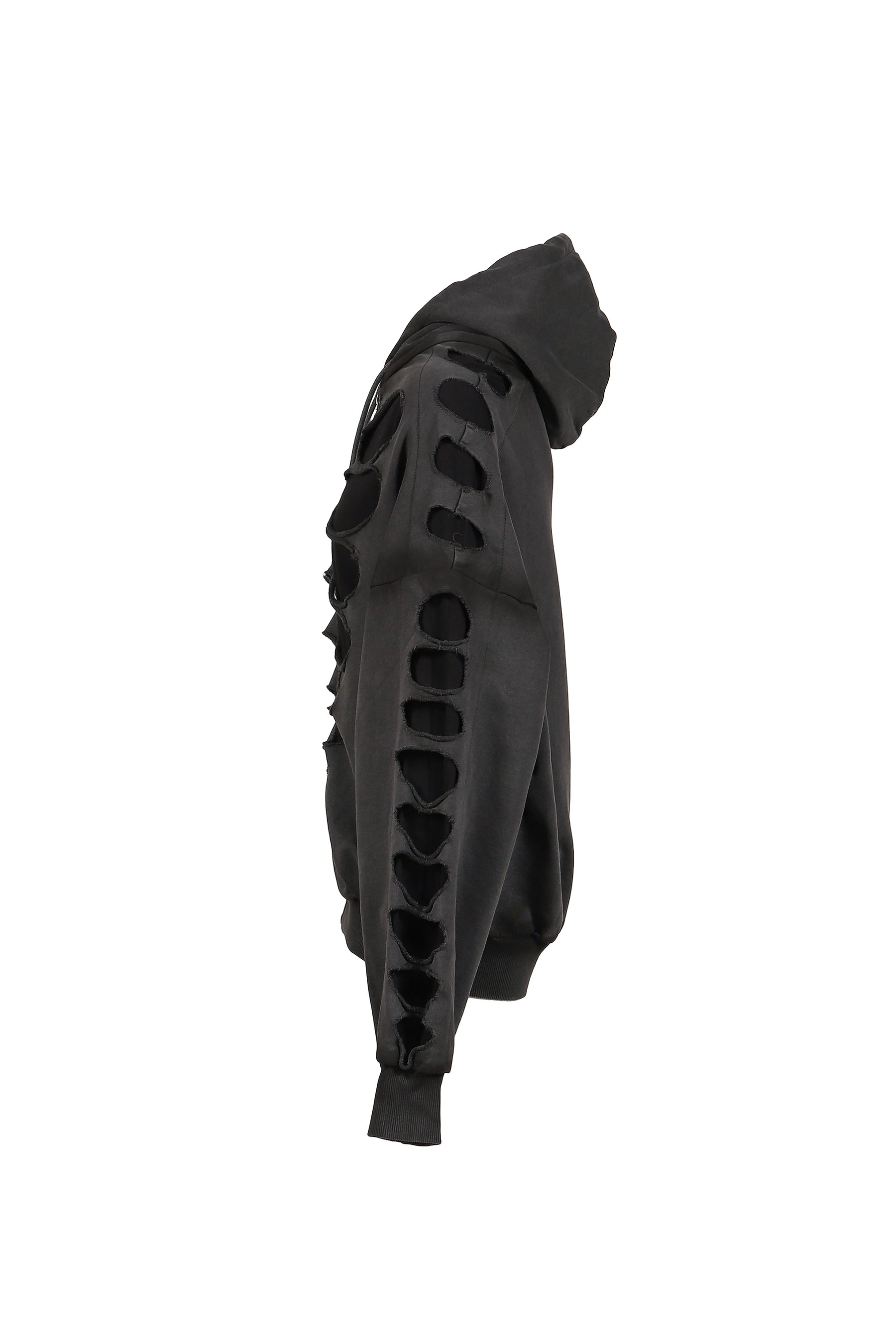 OS SHOULDERLESS HOODIE CUT-OUT BLACK / BLK 